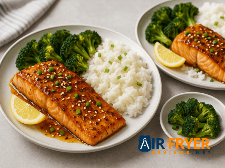 15 Minute Super Fast Dijon Mustard Glazed Salmon Easy Recipe Air Fryer Reviews