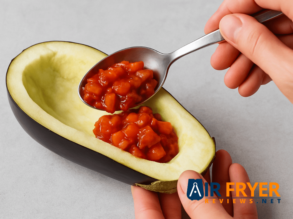 Filling the eggplant cavity Air Fryer Reviews