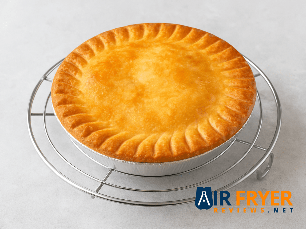 How to Cook Marie Callender’s Chicken Pot Pie in an Air Fryer? 14 Perfectly cooked golden brown pot pie resting on a plate or cooling rack Air Fryer Reviews