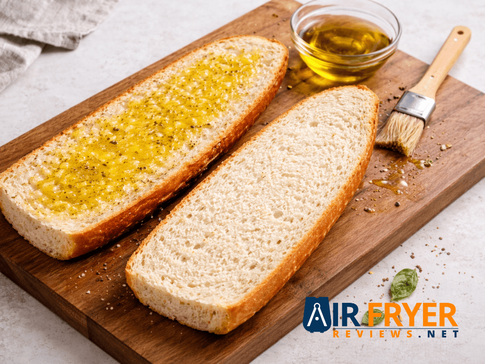 Air Fryer French Bread Pizza (Homemade&Frozen)+Troubleshooting Guide 10 French bread sliced lengthwise with one half lightly oiled Air Fryer Reviews