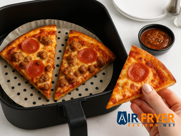 How to reheat pizza in an air fryer for a crispy finish.