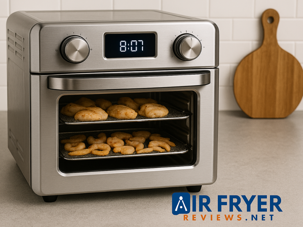 Modern oven style air fryer with racks visible Air Fryer Reviews