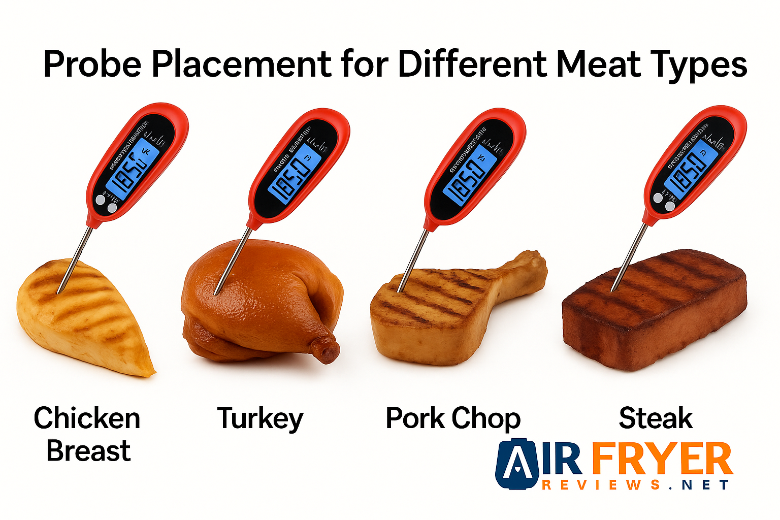 how to place the probe for each meat type 1 Air Fryer Reviews