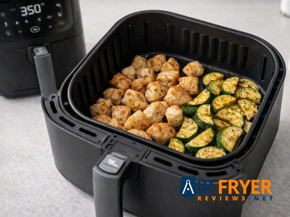 Garlic Chicken Bites with Roasted Zucchini Air Fryer Reviews